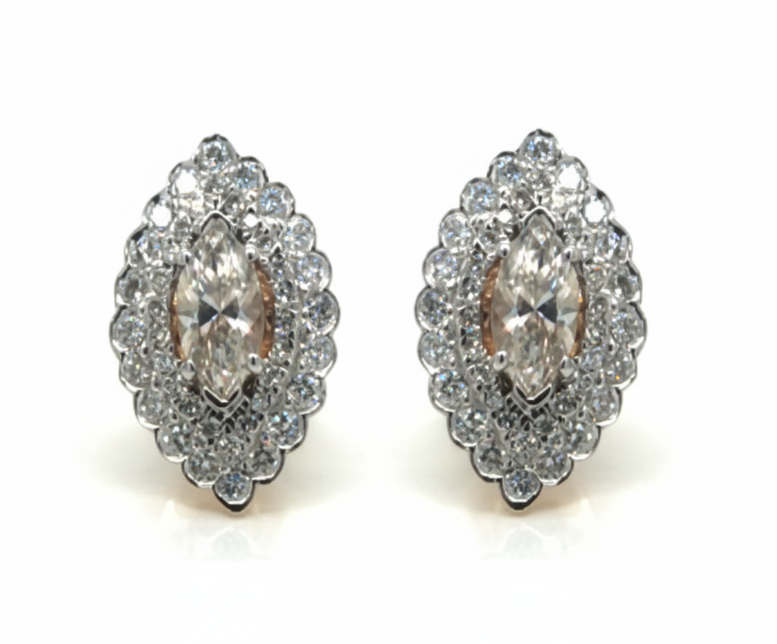 Heirloom Brilliance  1.21 Carat Diamond Earrings - Pristine White Gold Luxury